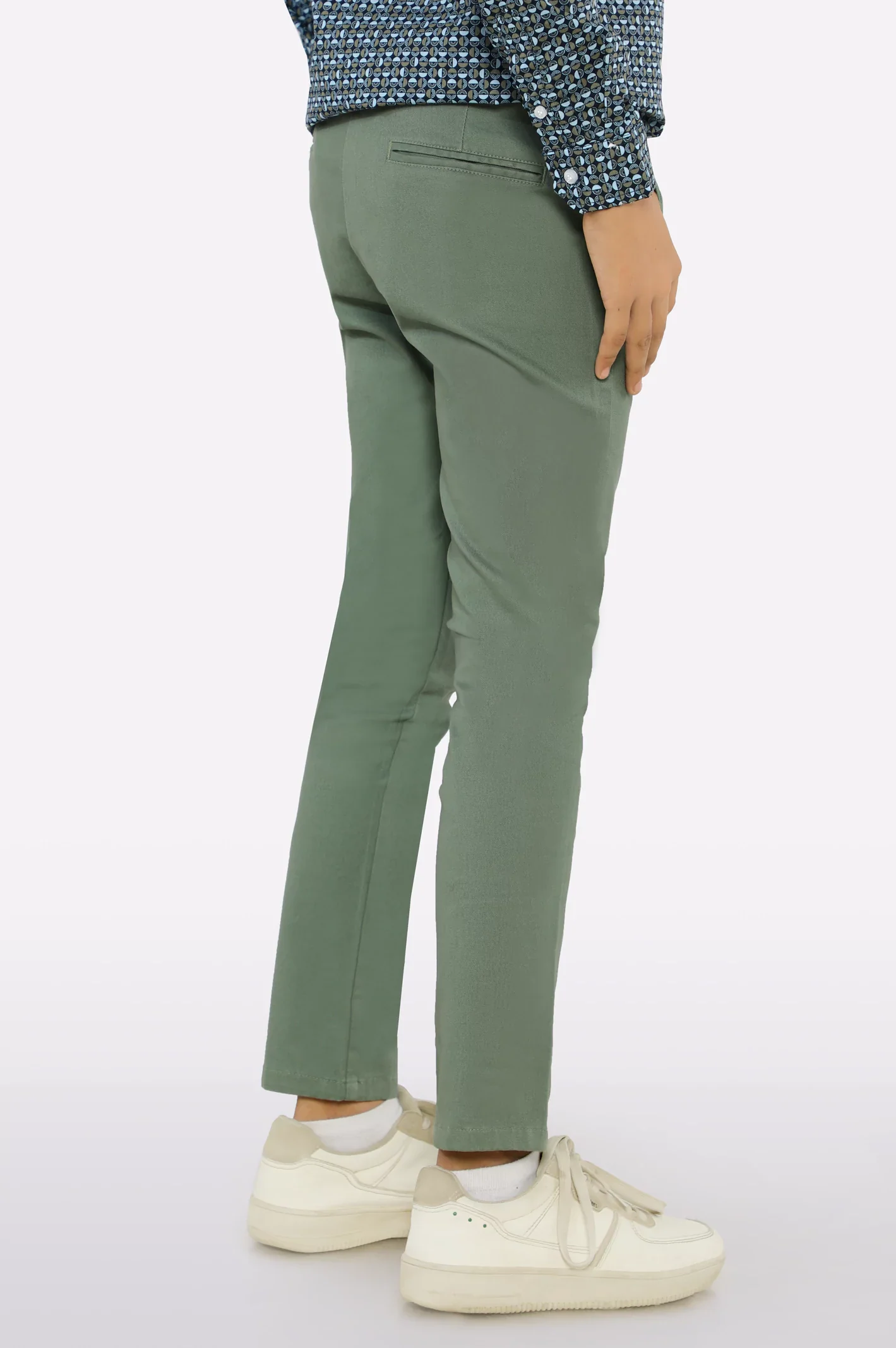 Olive Chino Pants For Boys - Image 3