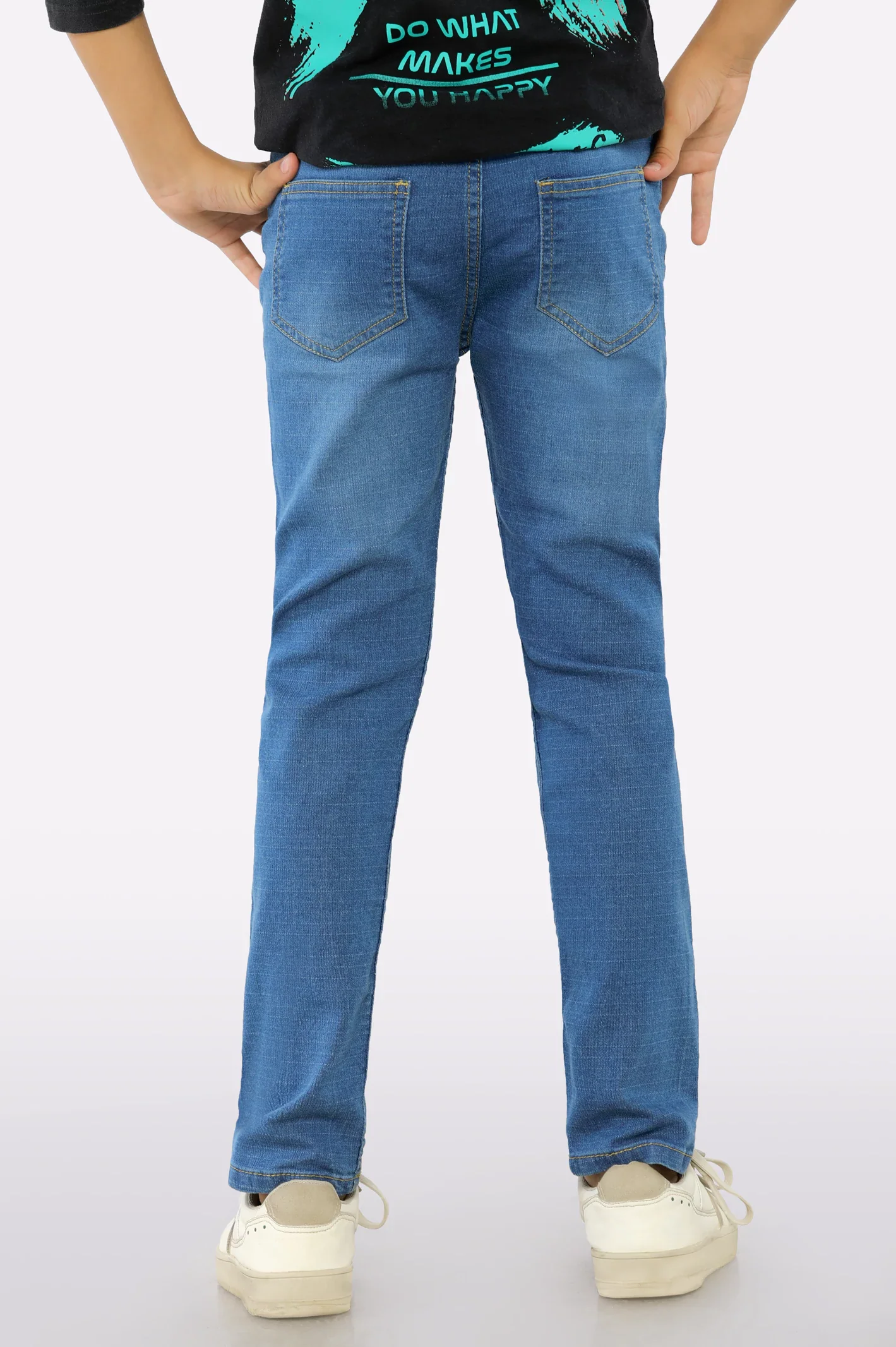 Medium Blue Denim Jeans For Boys - Image 3