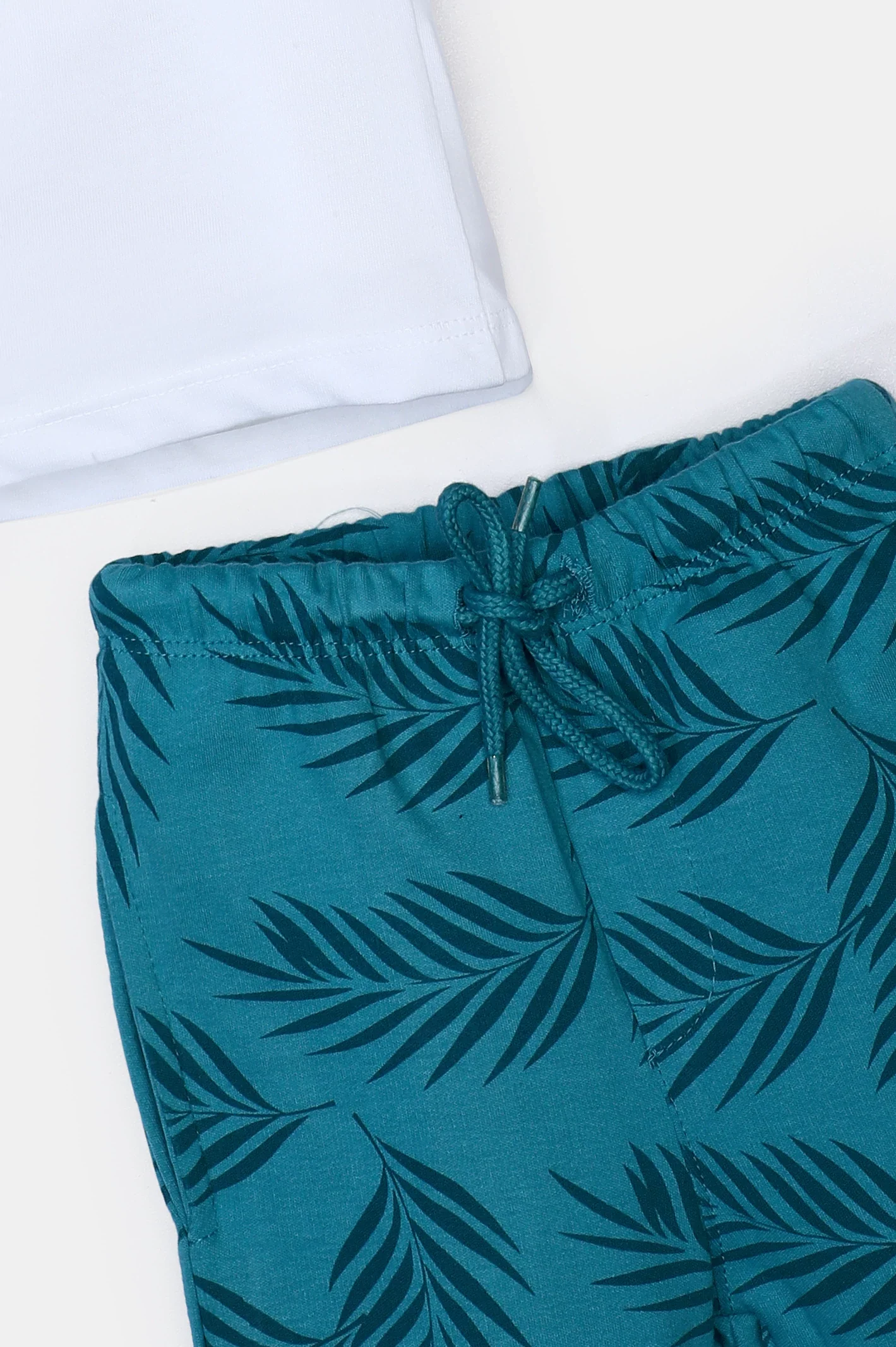 Turquoise Tropical Leafs Boys Combo - Image 3