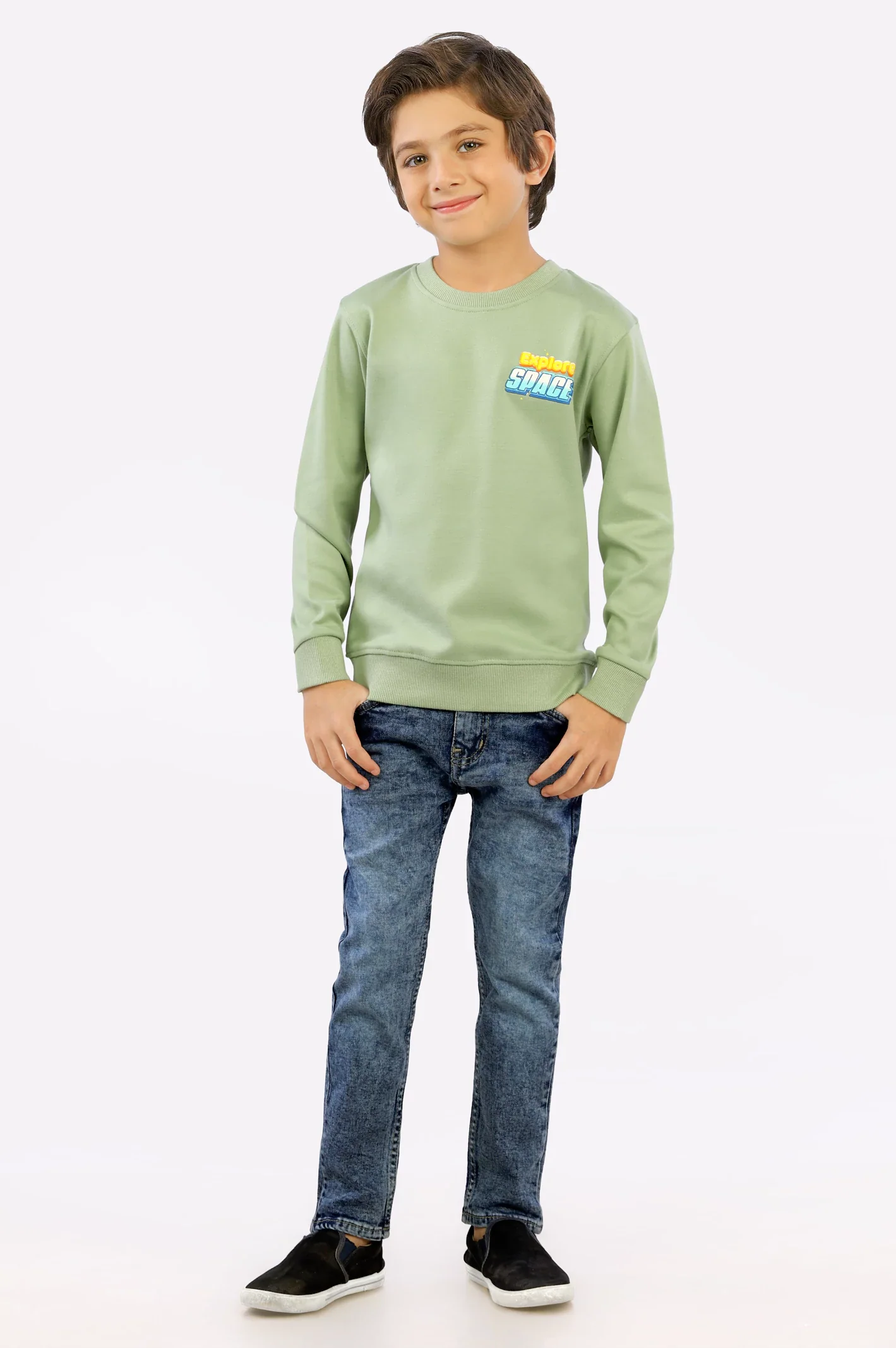 Explore Space Graphic Printed Sweatshirt - Image 2