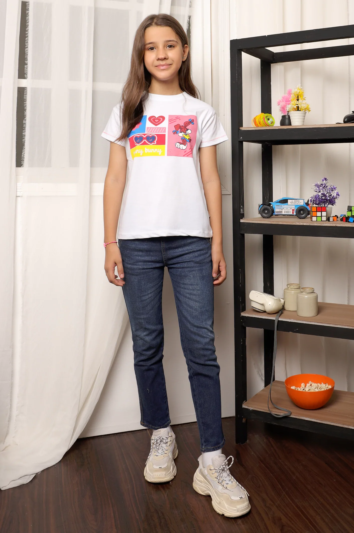Babs Bunny Printed Girls T-Shirt - Image 2