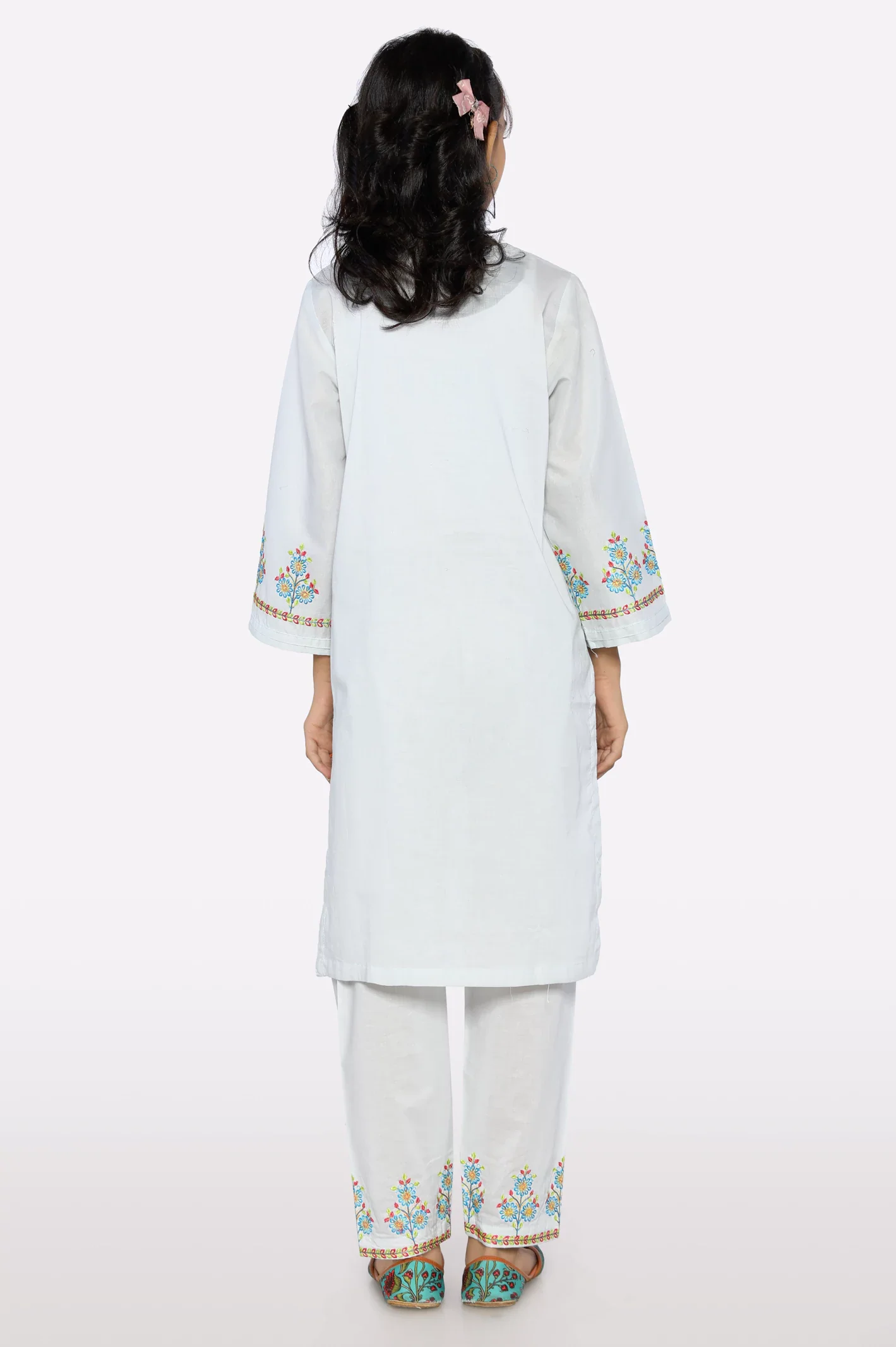 Blue Embroidered Girls 2PC - Image 3