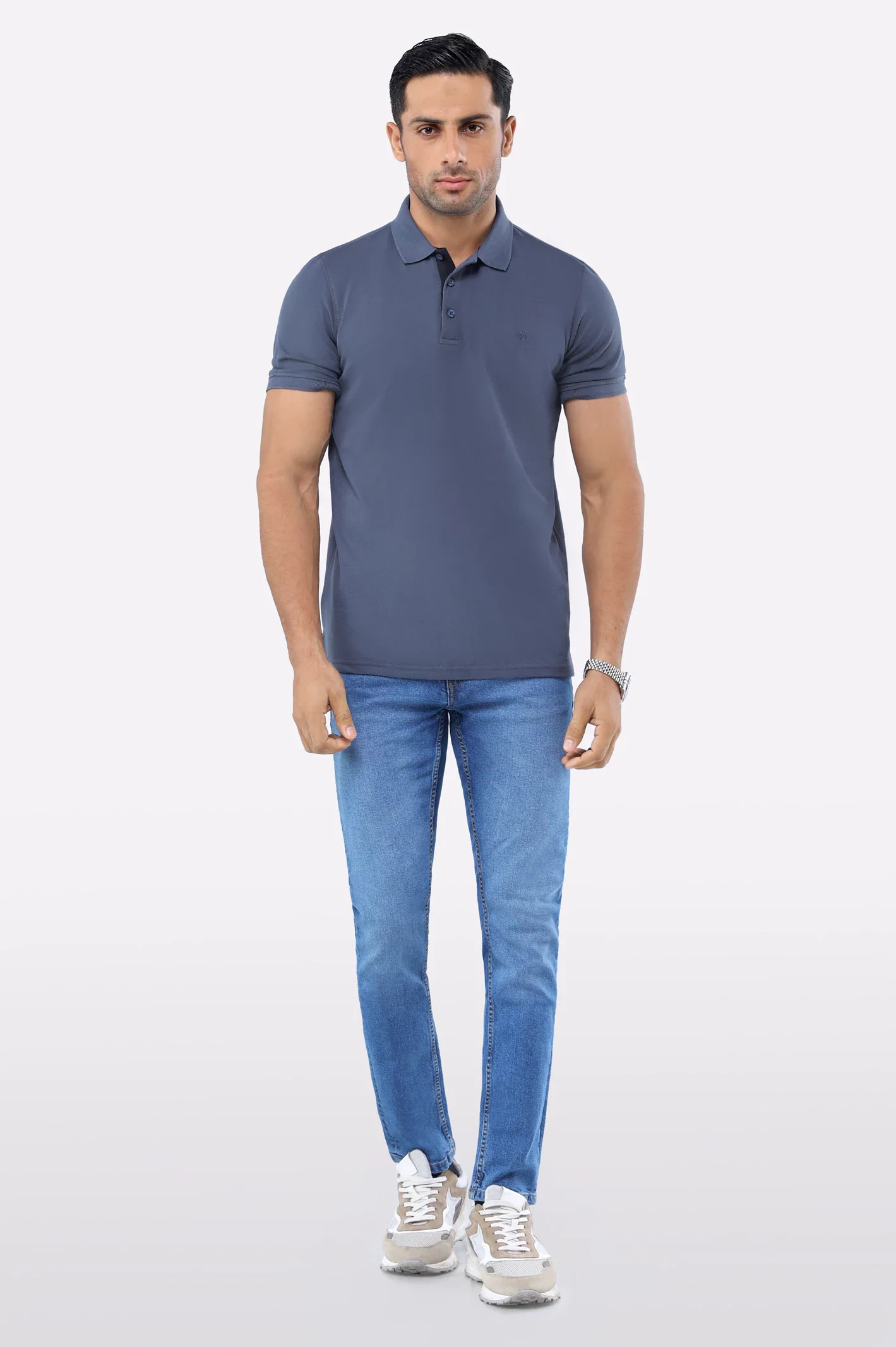 Charcoal Tipping Collar Polo - Image 2