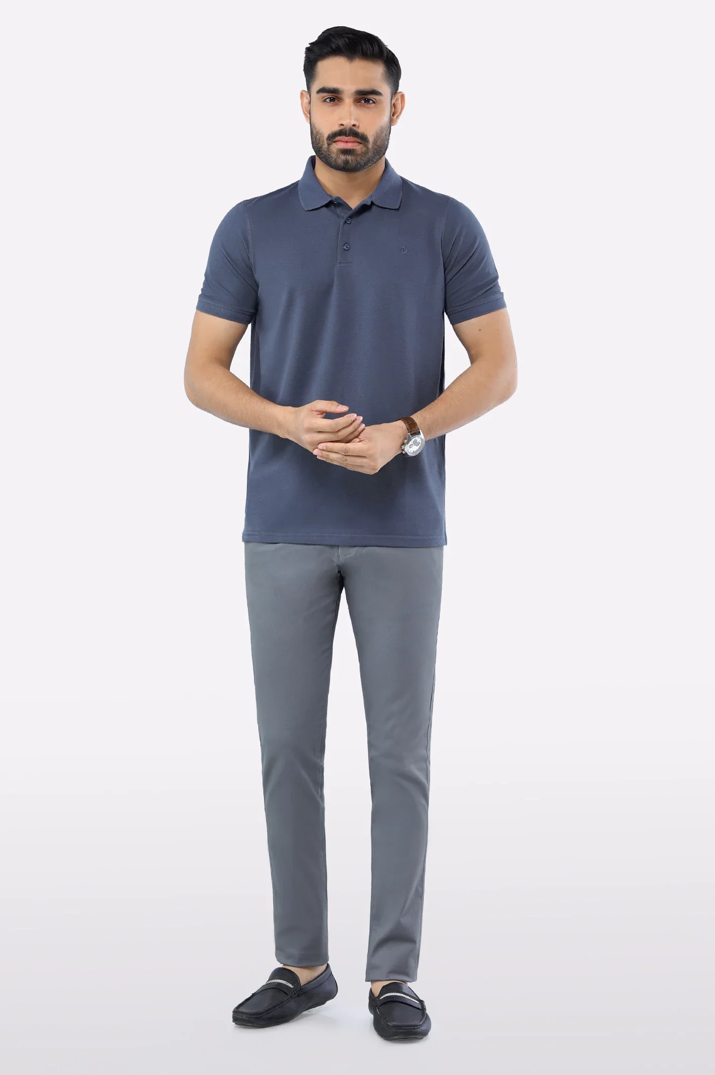 Charcoal Tipping Collar Polo - Image 2