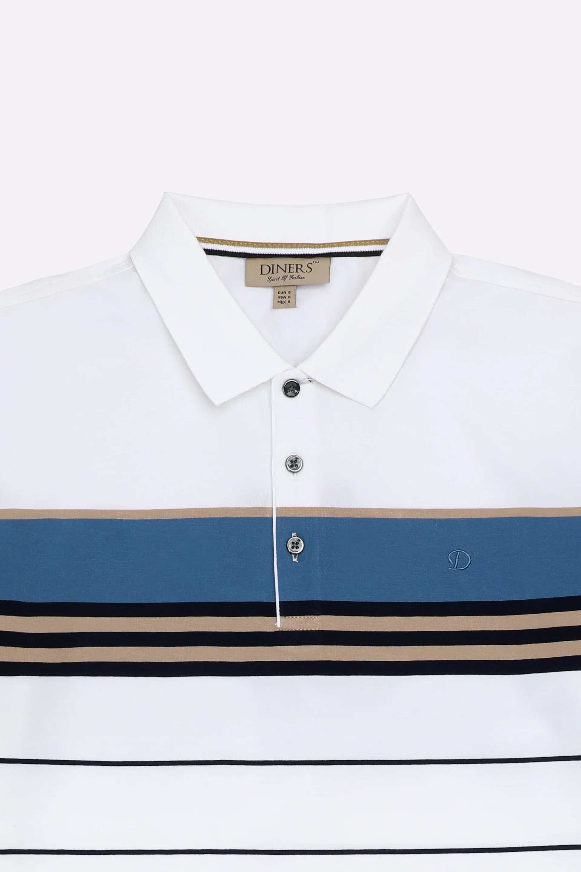 White Yarn Dyed Polo - Image 7