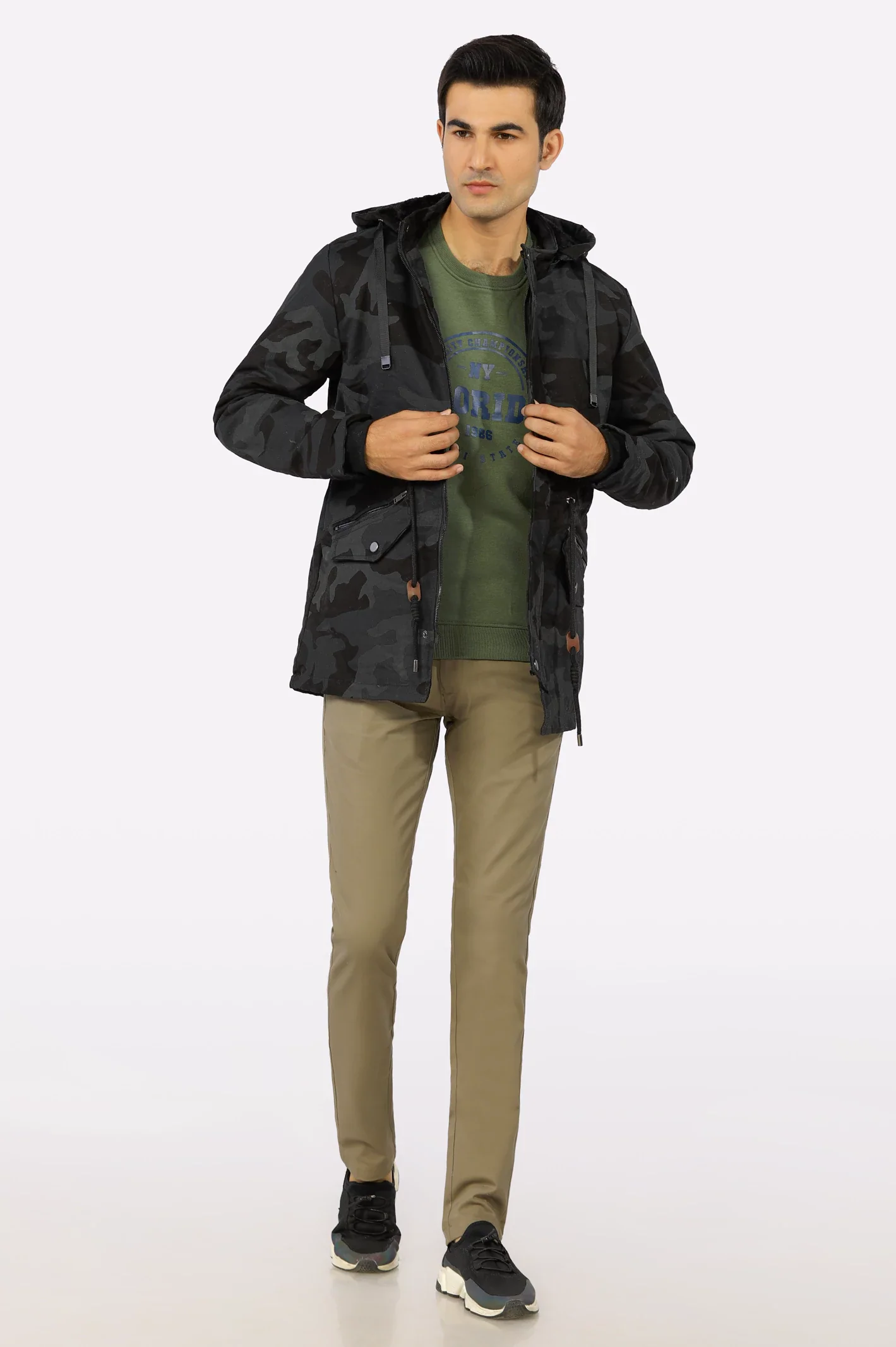 Charcoal Camouflage Jacket - Image 2