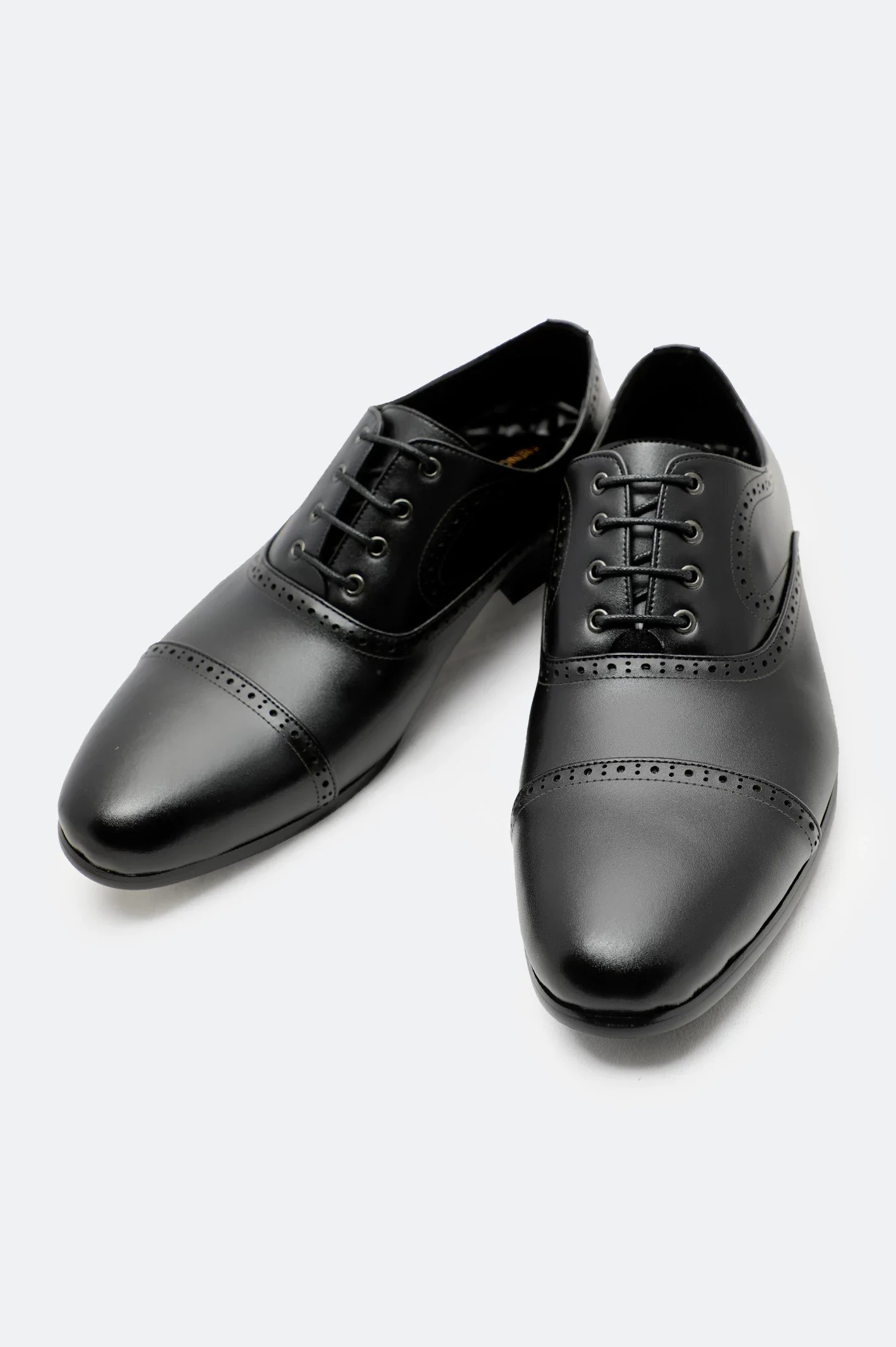 Black Men Formal Derby Lace Shoes - Image 4