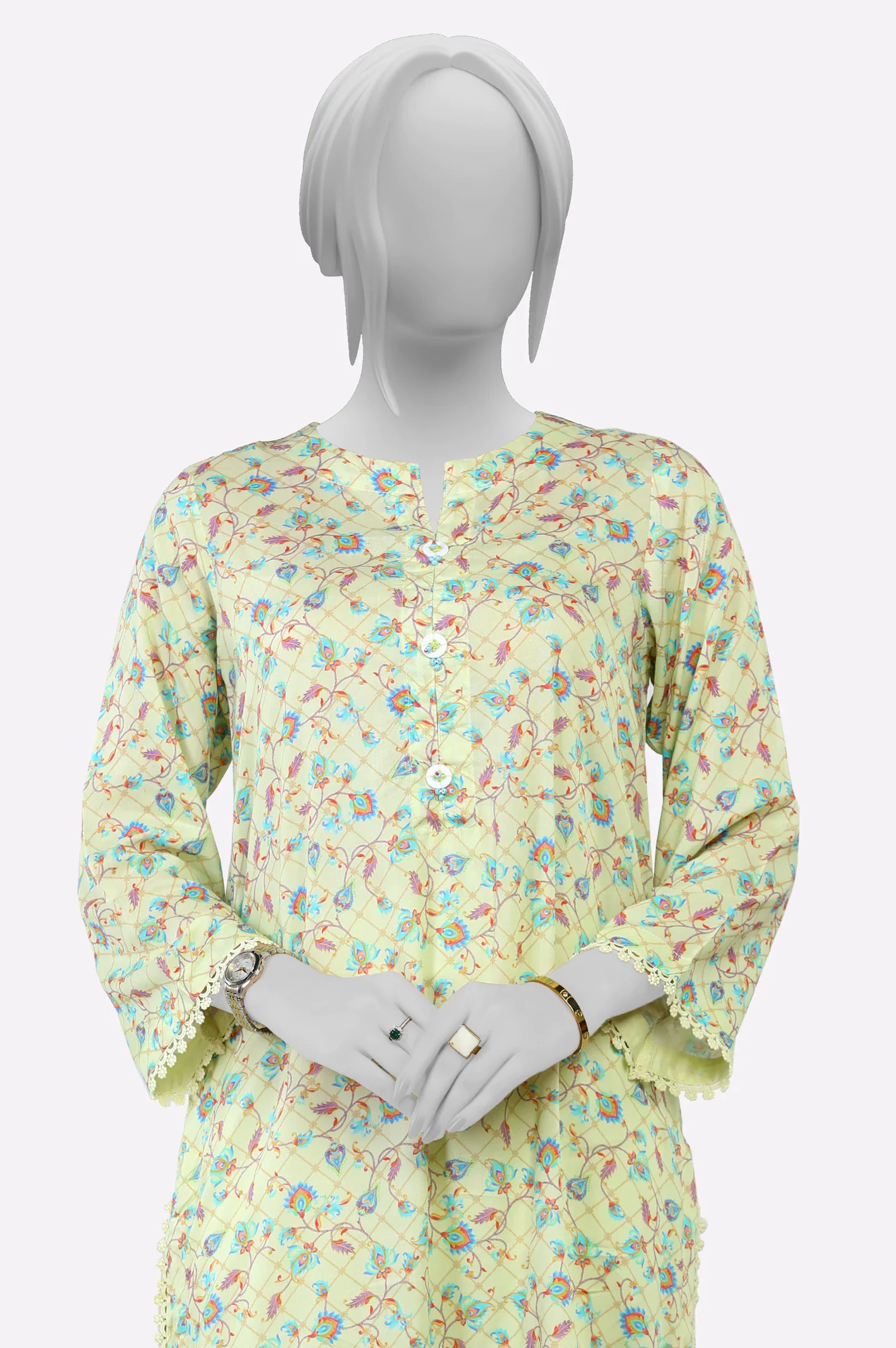 Light Green Printed 2PC - Image 2