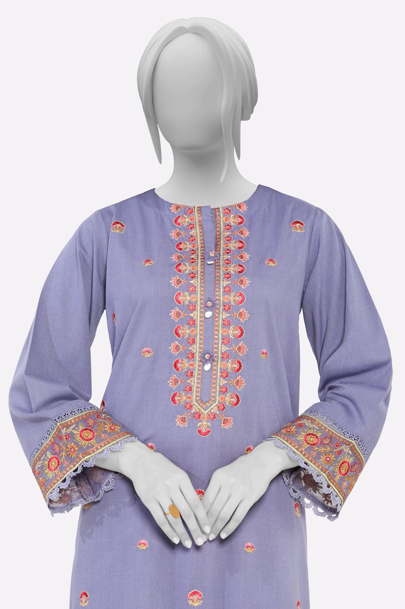 Purple Embroidered 2PC - Image 2
