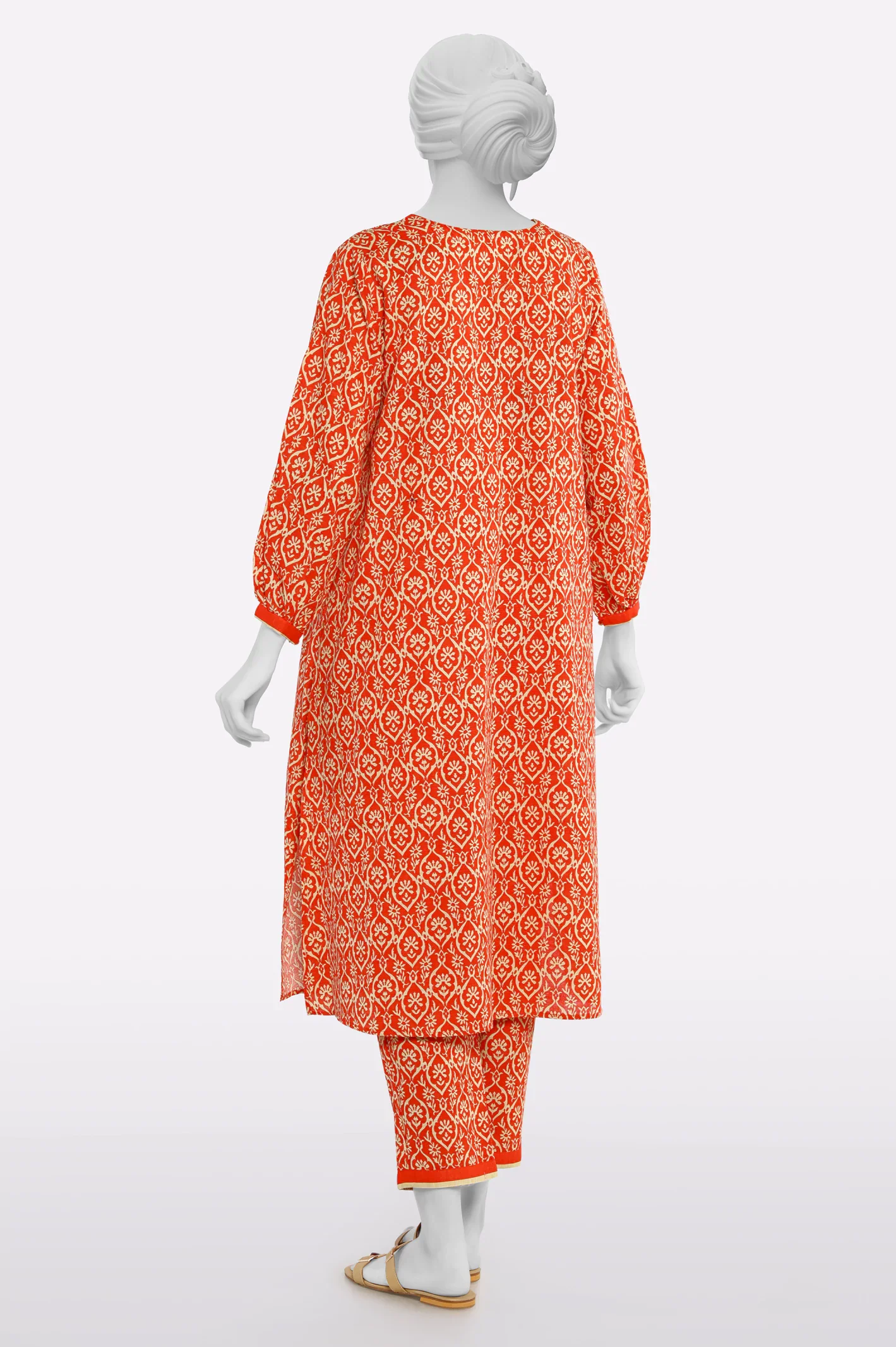 Orange Printed 2PC - Image 3
