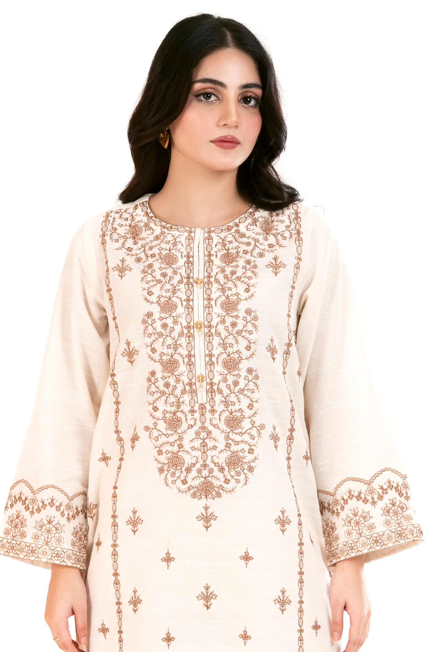 Cream Embroidered 2PC - Image 2