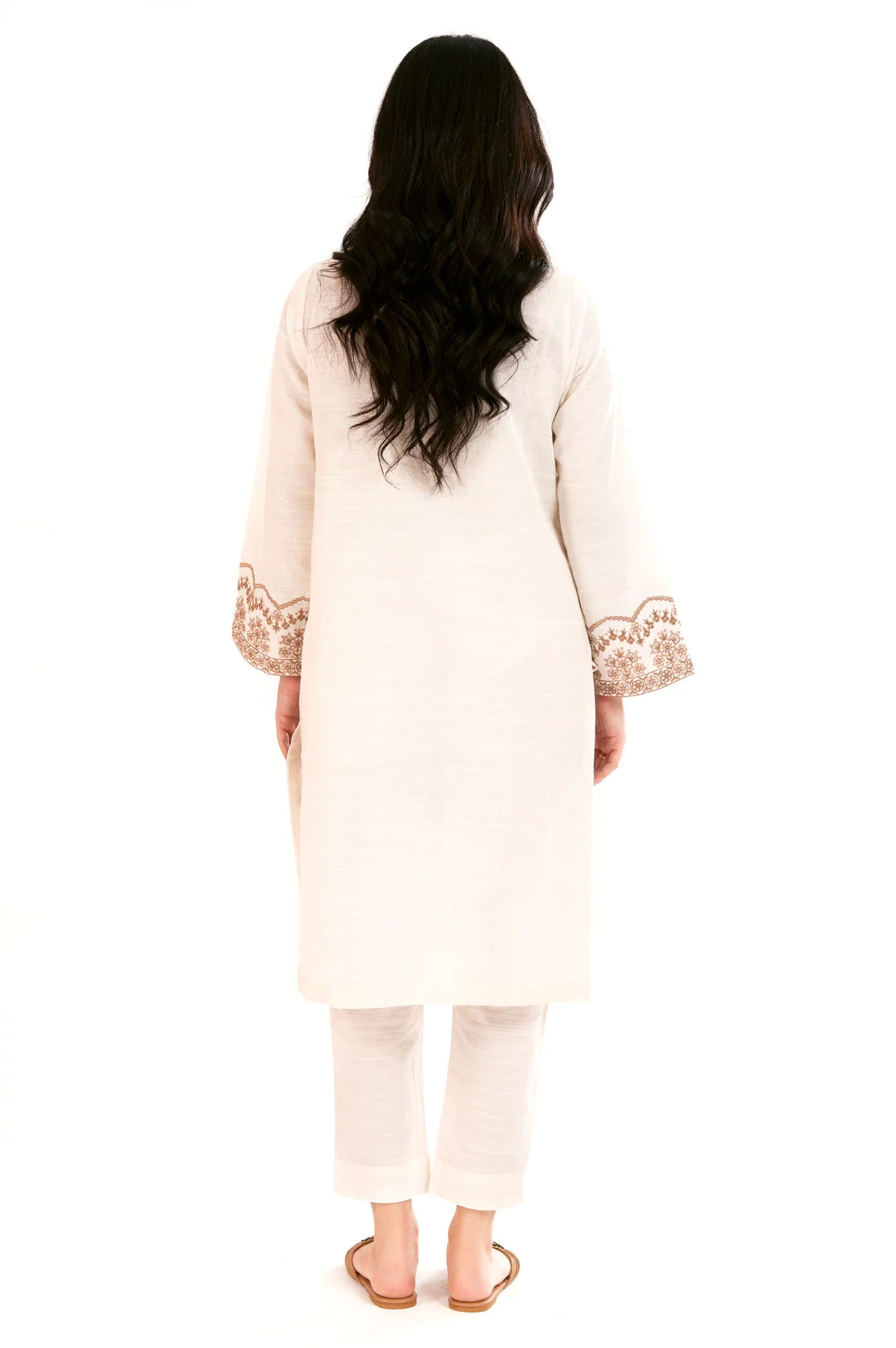 Cream Embroidered 2PC - Image 4