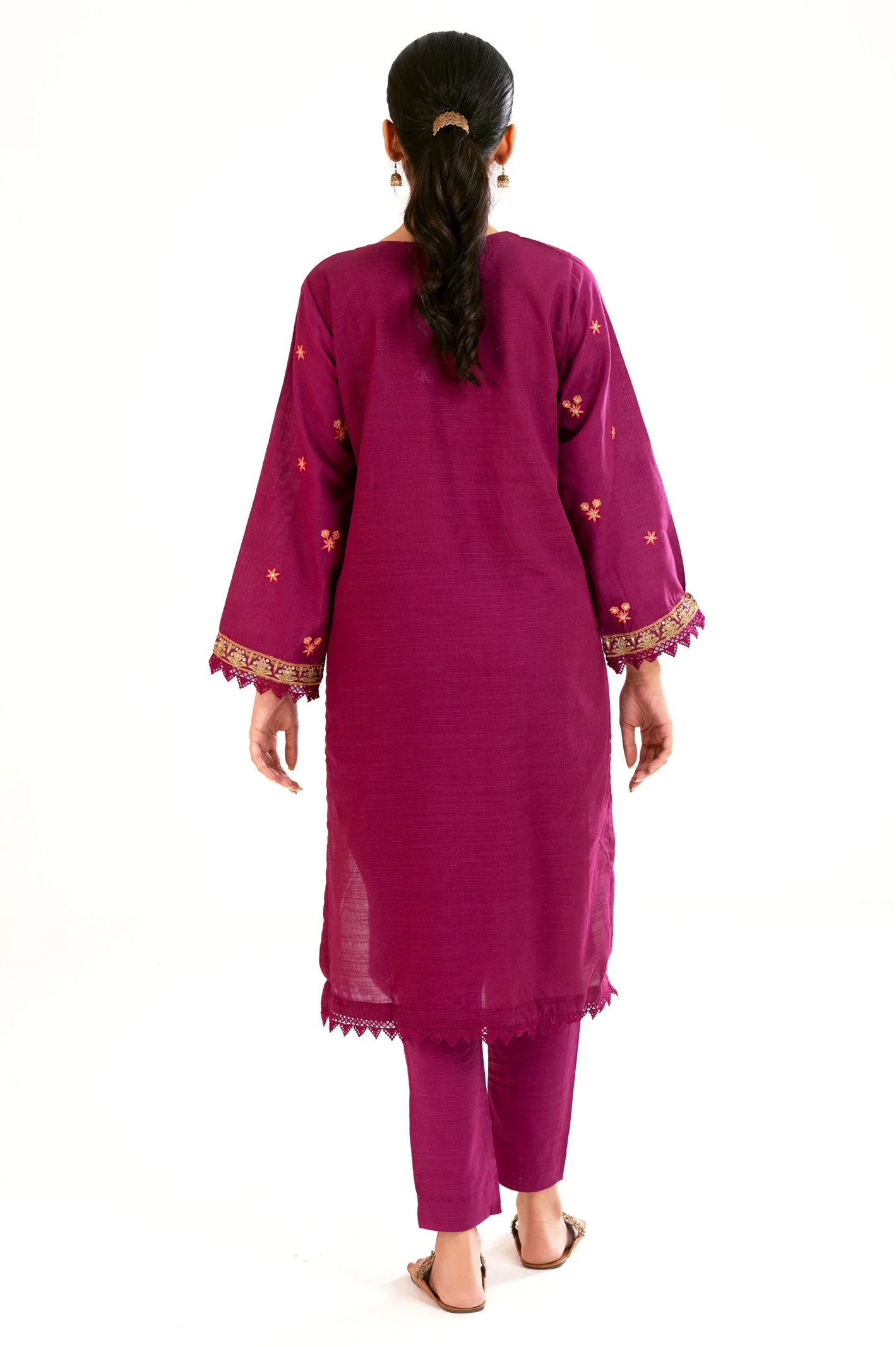 Purple Embroidered 2PC - Image 4