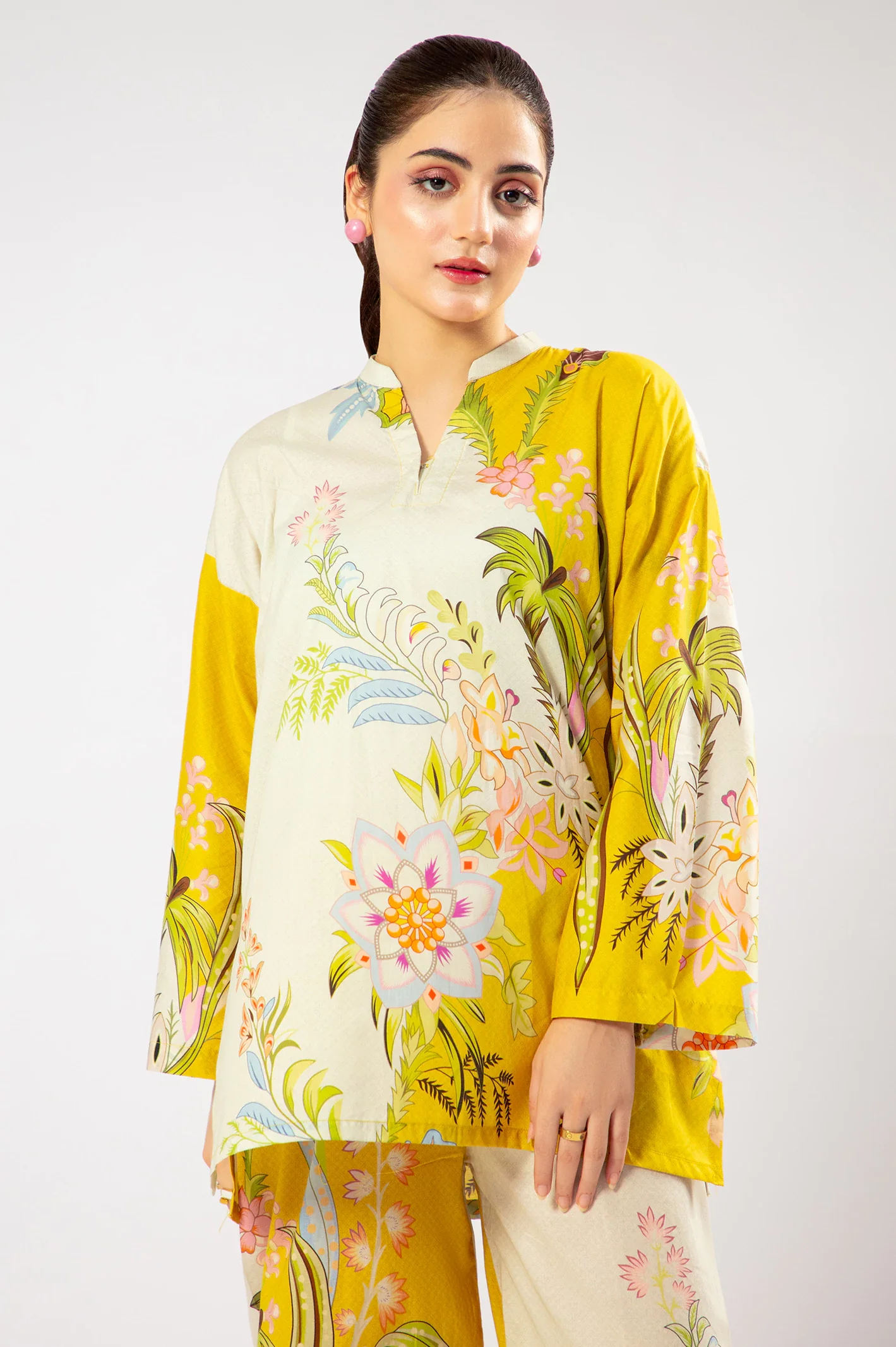 Yellow Fusion Printed 2PC - Image 2