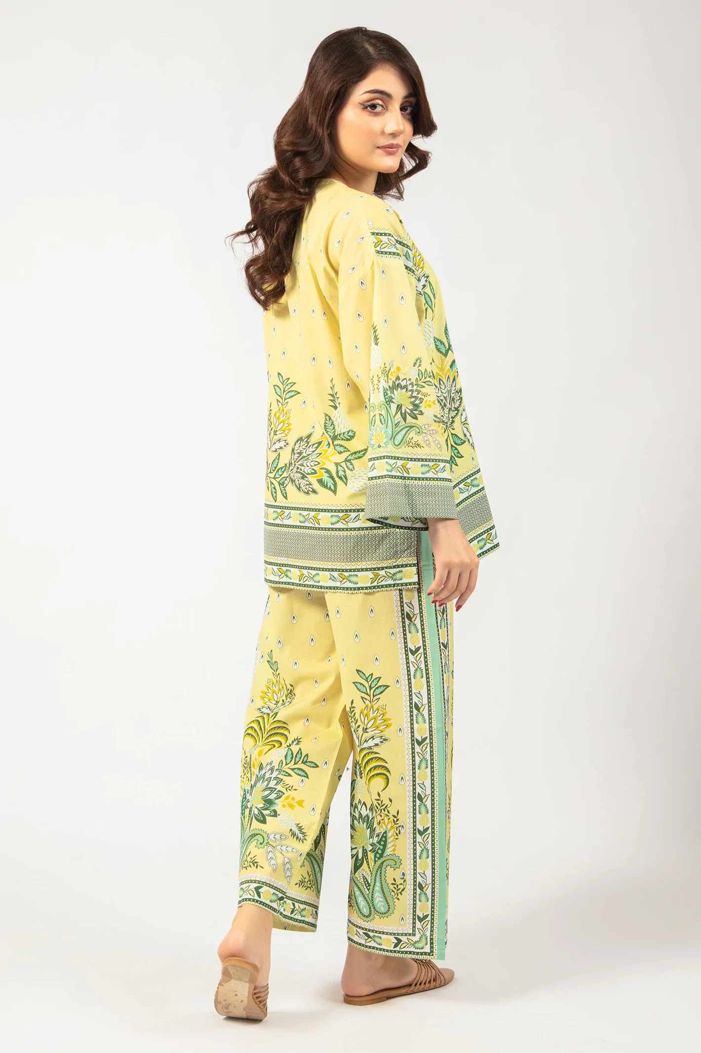 Yellow Fusion Printed 2PC - Image 4
