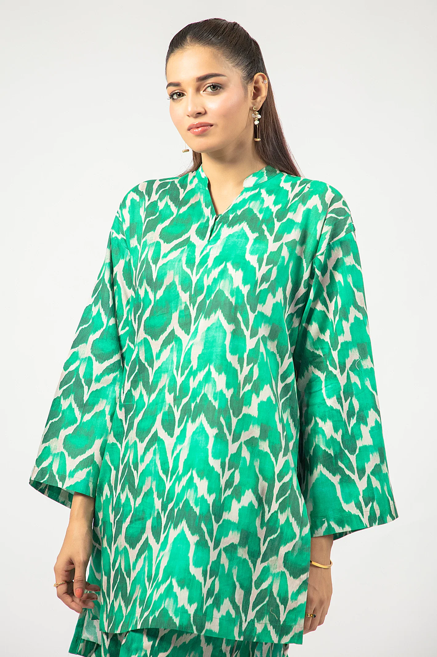Green Printed 2PC - Image 3