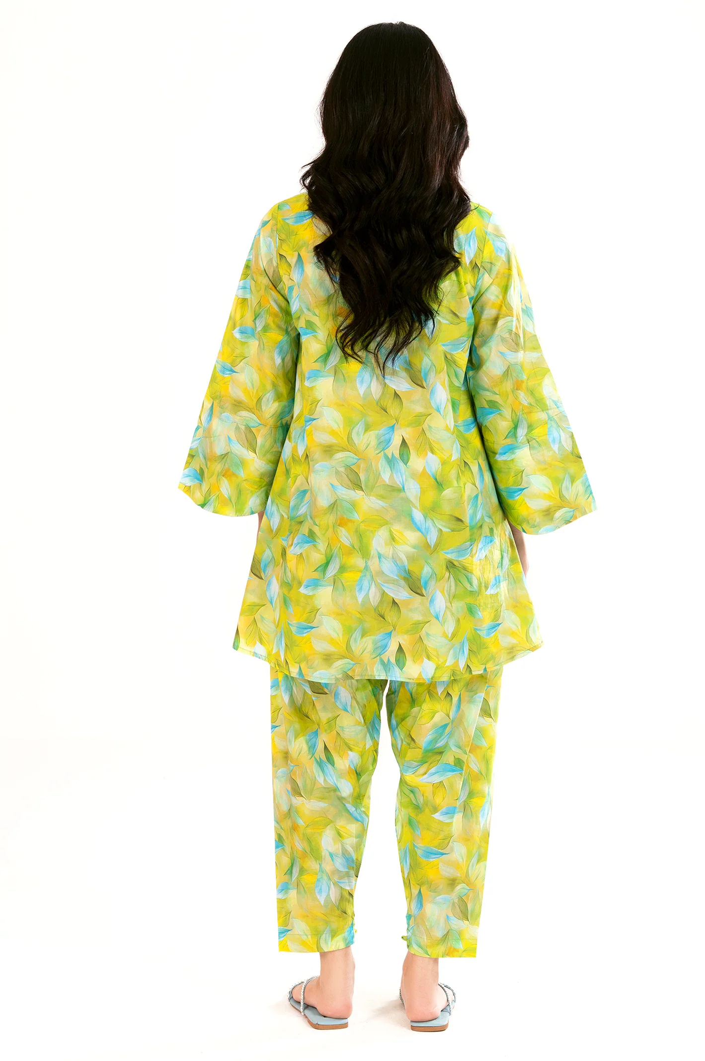 Lime Green Printed 2PC - Image 3
