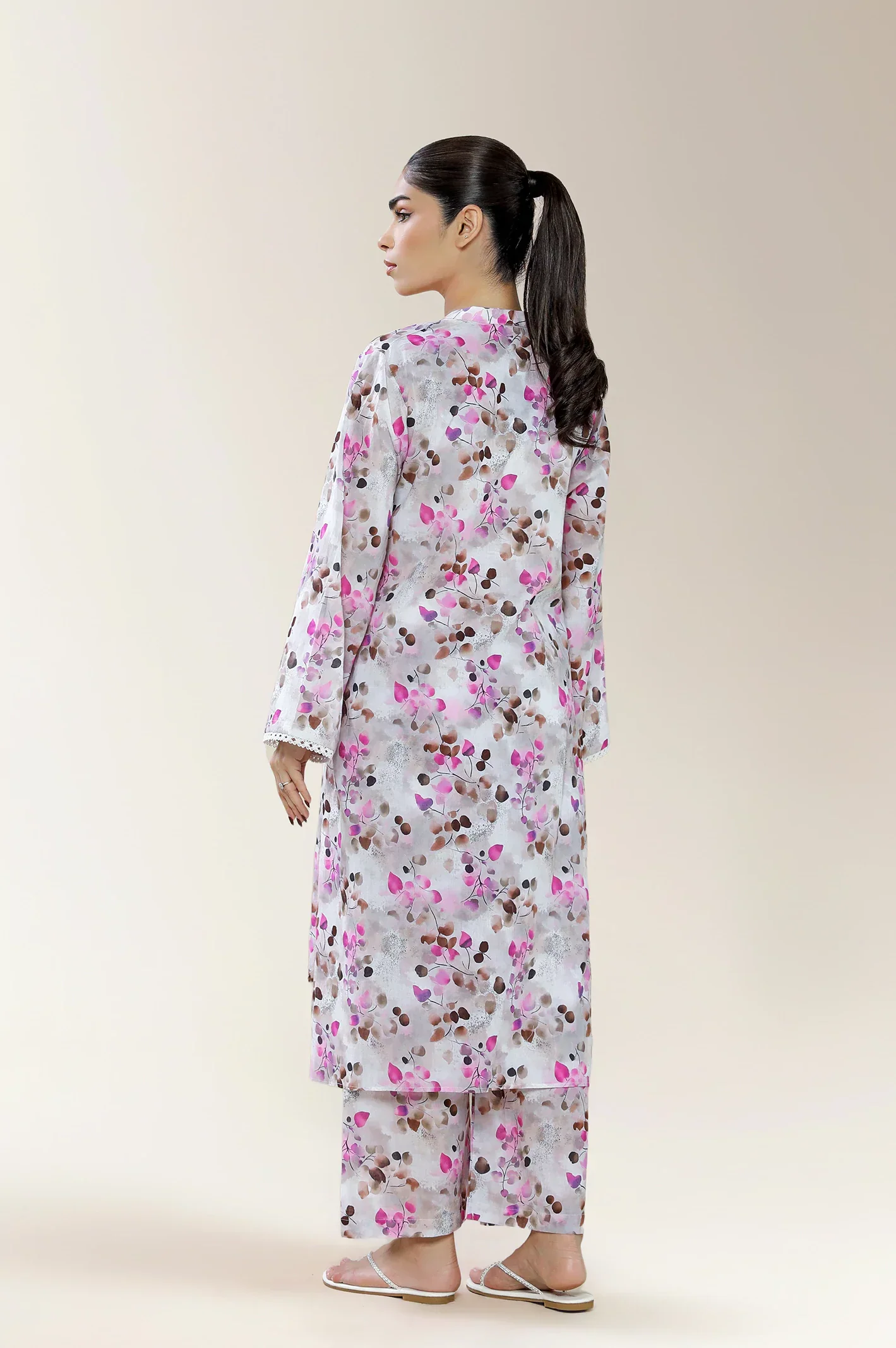 Printed Lawn Grey 2PC - Image 2