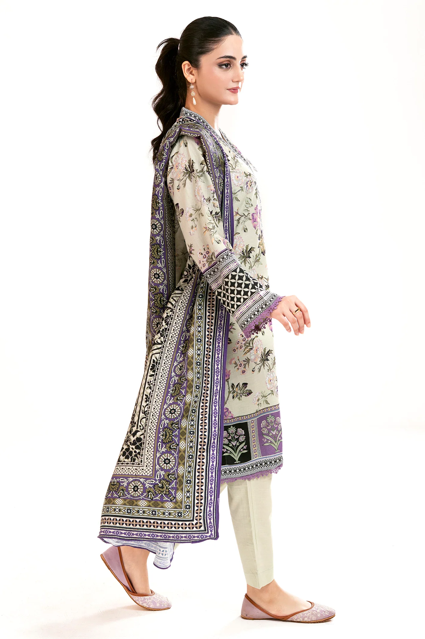 Light Green Printed 3PC - Image 3