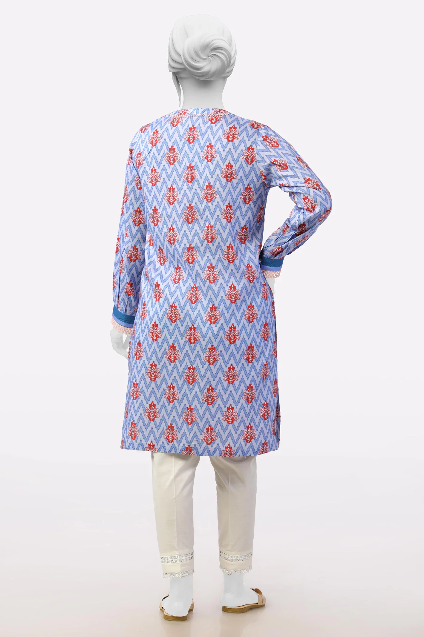 Purple Printed Kurti - Image 3