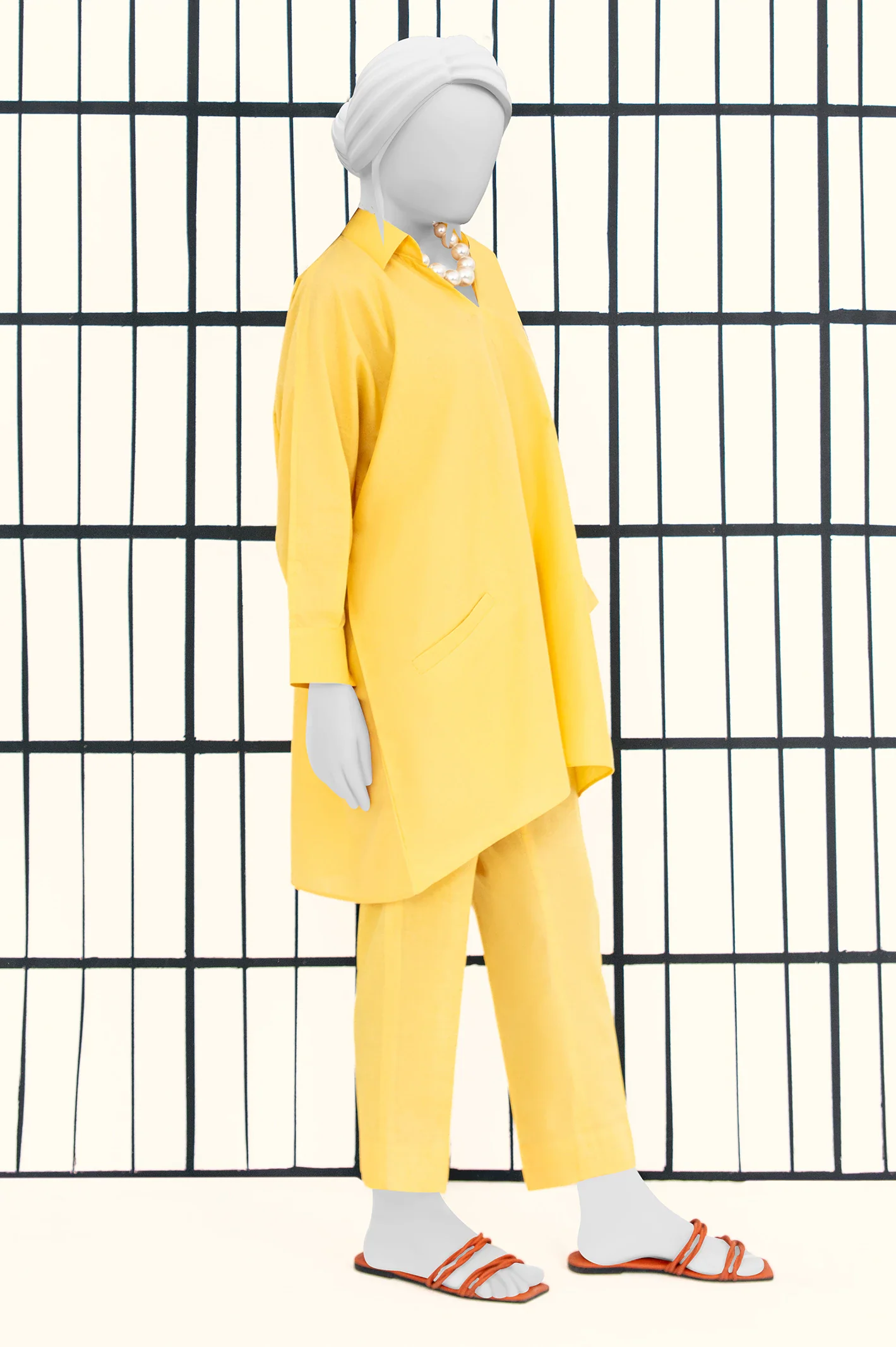 Yellow Stylised Kurti - Image 3