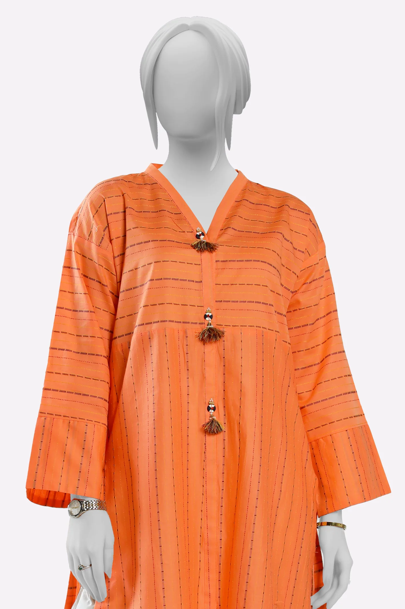 Orange Stylised Kurti - Image 2