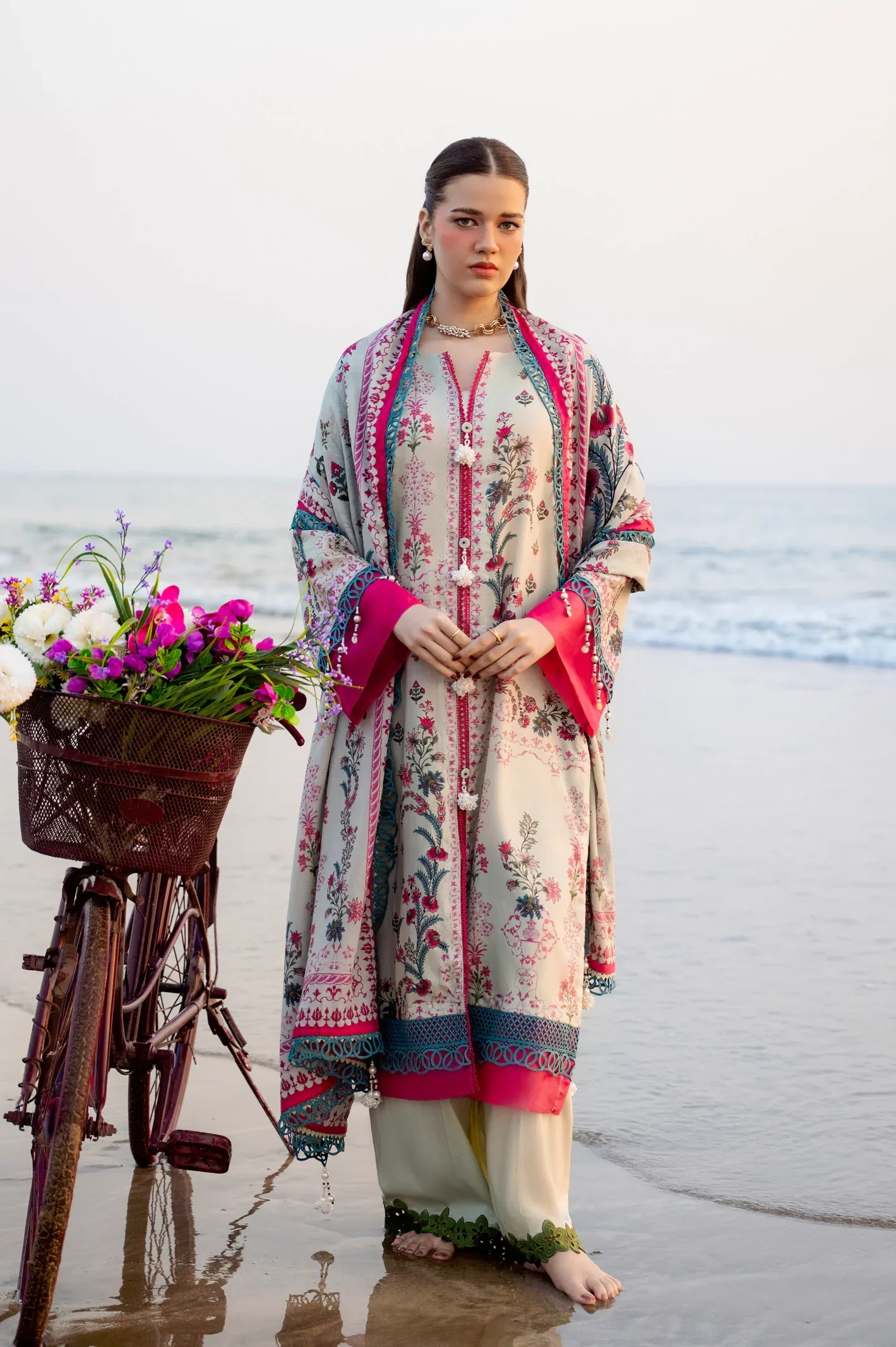 Printed Lawn-Mint Unstitched 3PC - Image 2