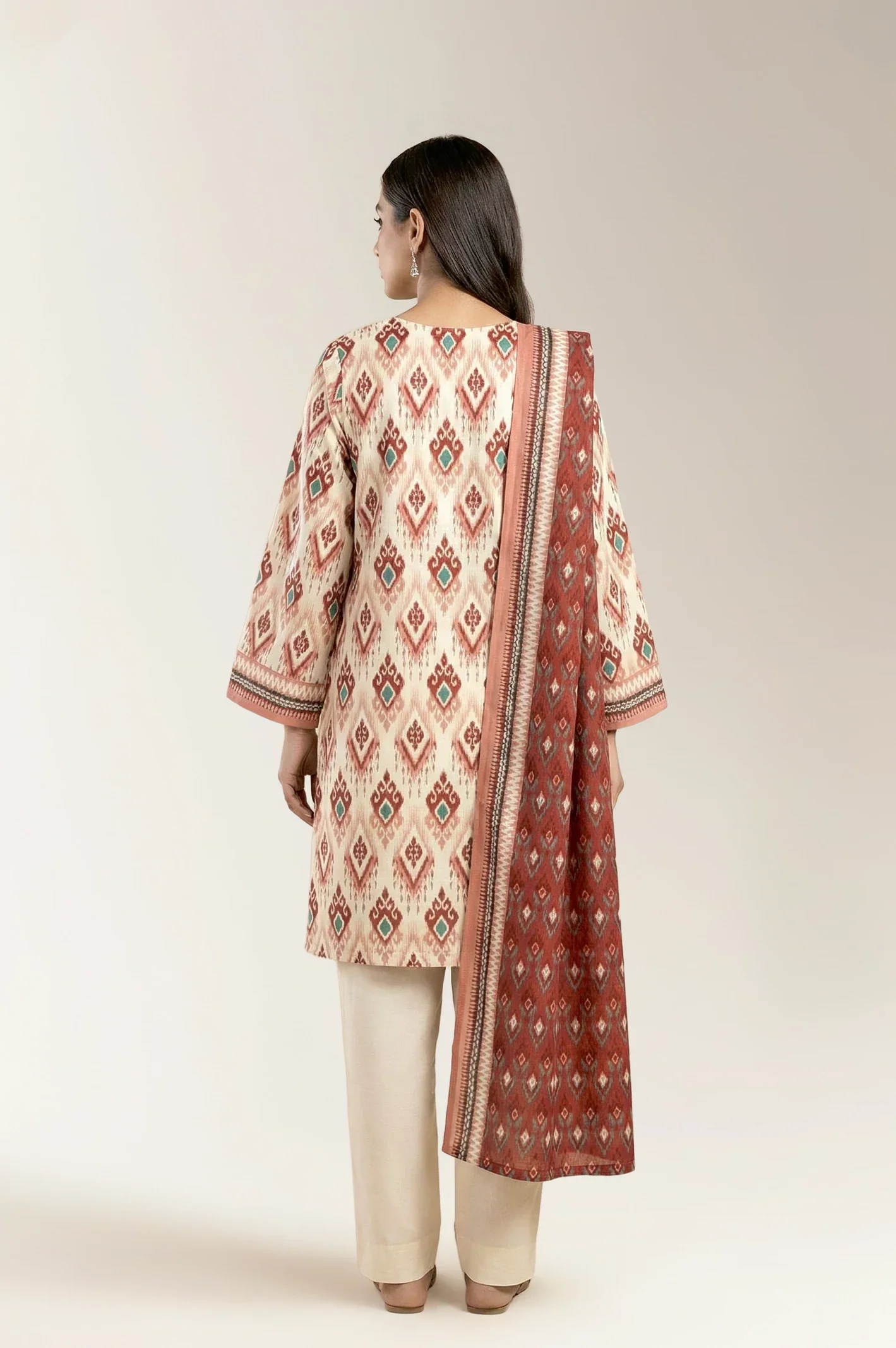 Printed Lawn-Fawn Unstitched 3PC - Image 2