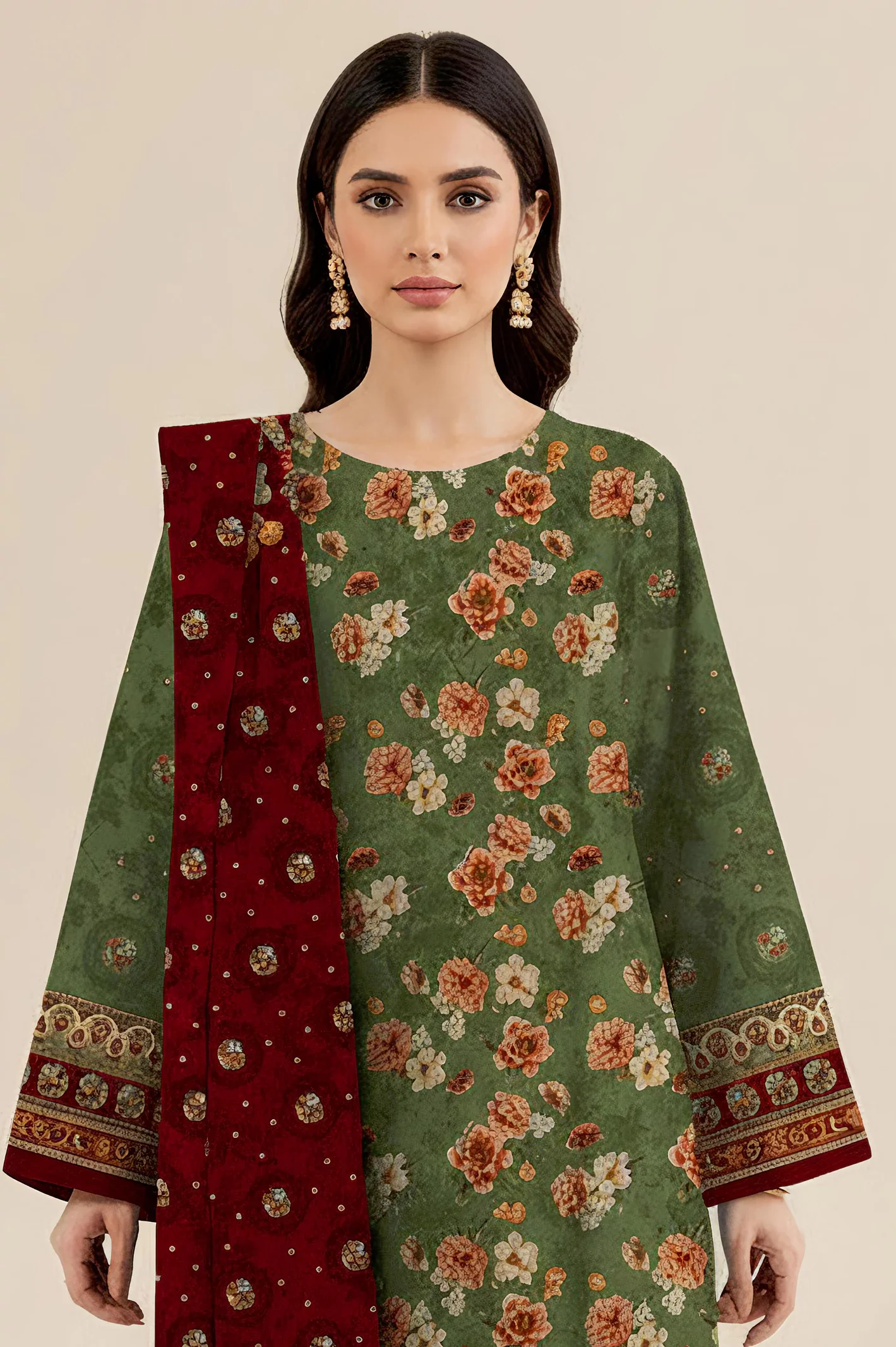 Printed Unstitched 3PC - Image 2